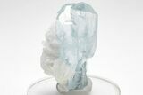 Gemmy, Sky-Blue Aquamarine Crystal With Albite - Pakistan #207176-1